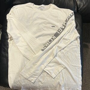 Michael Kors White Long Sleeve Tee Casual Comfort